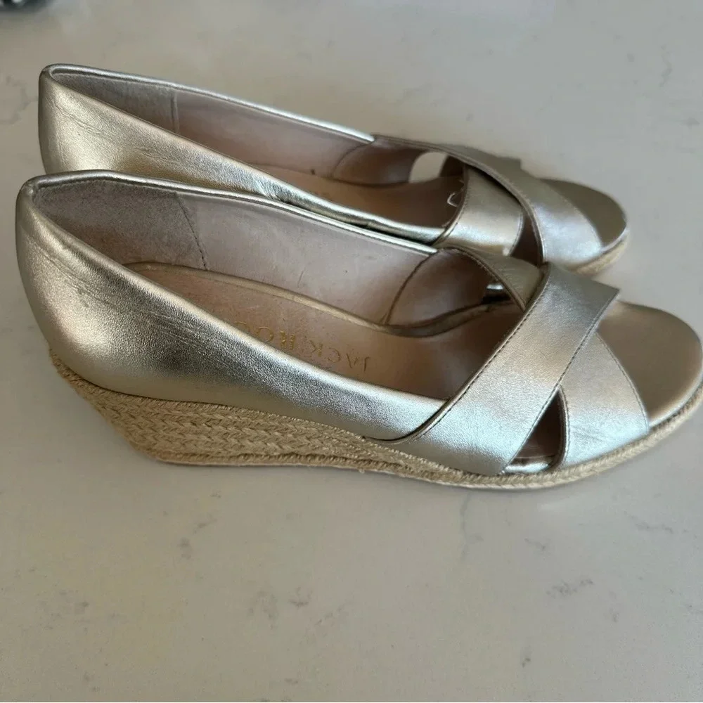 Jack Rogers Palmer Crisscross Wedge Espadrille size: 7
